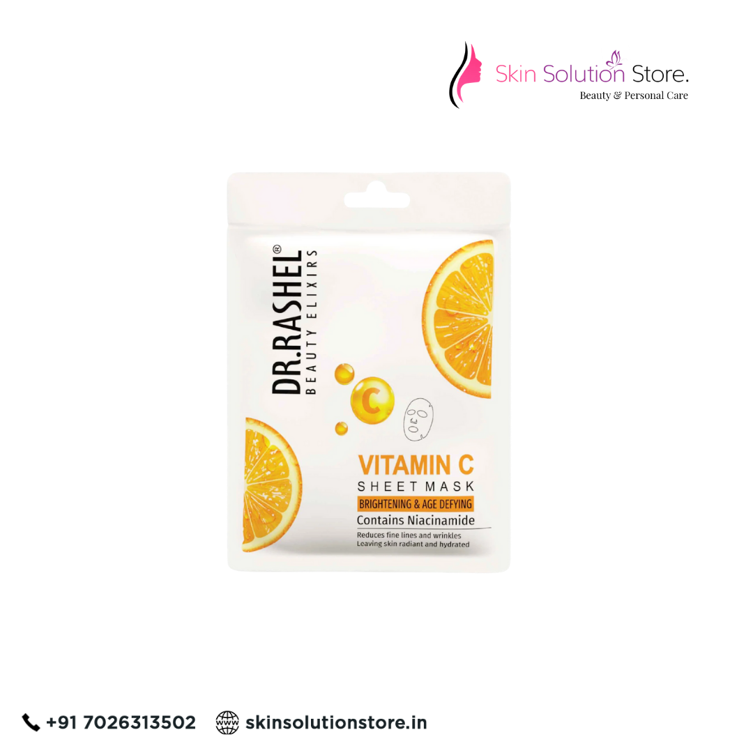 Dr. Rashel Vitamin C Sheet Mask with Serum – Pack of 2 | Brightening Glow