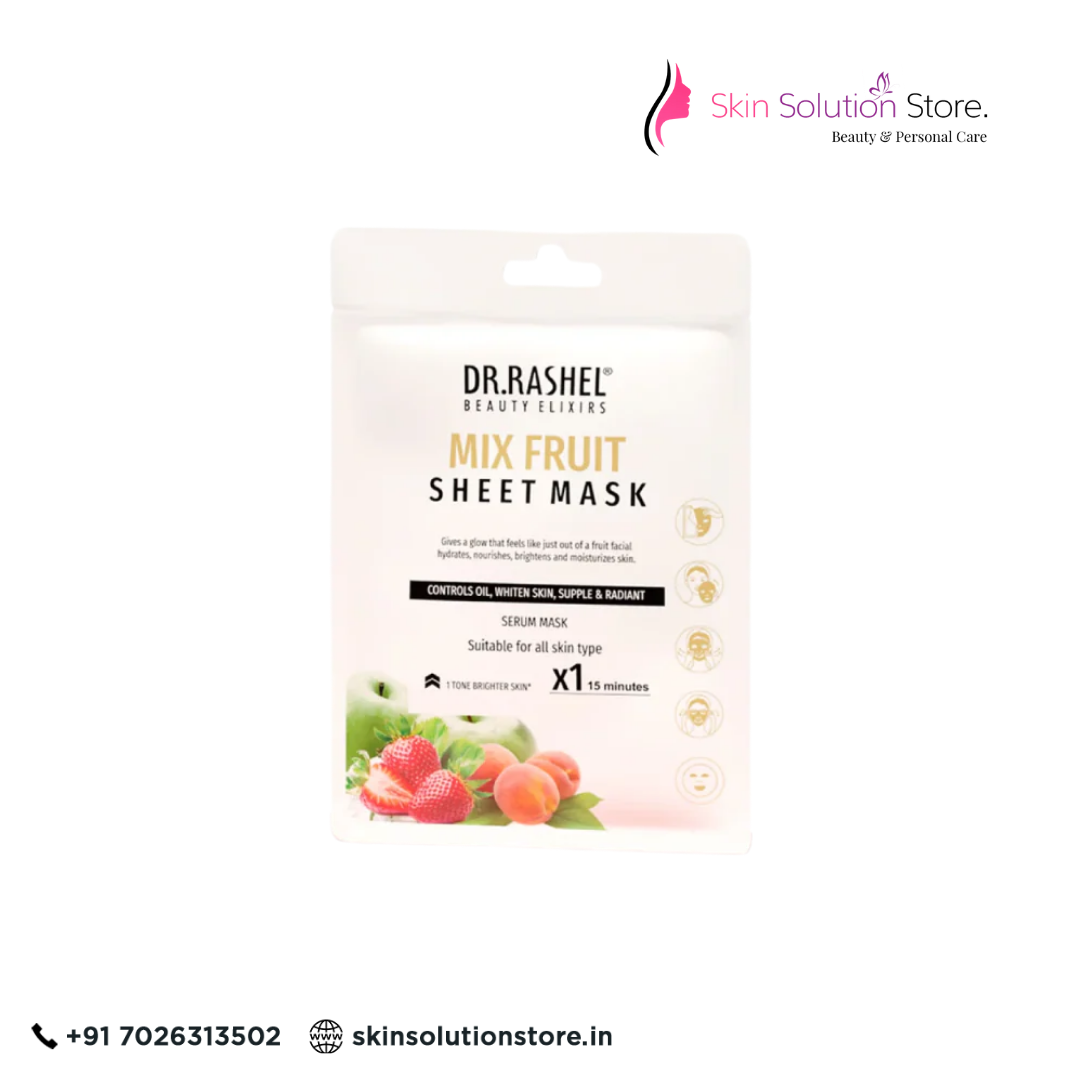 Dr. Rashel Mix Fruit Sheet Mask with Serum – Pack of 2 | Glow & Hydration