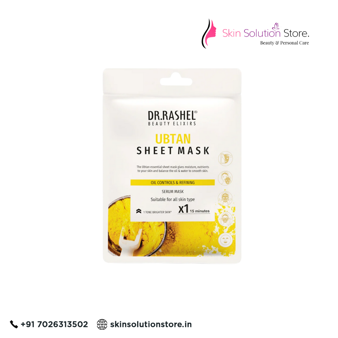 Dr. Rashel Ubtan Sheet Mask with Serum – Pack of 2 | Brightening & Glow