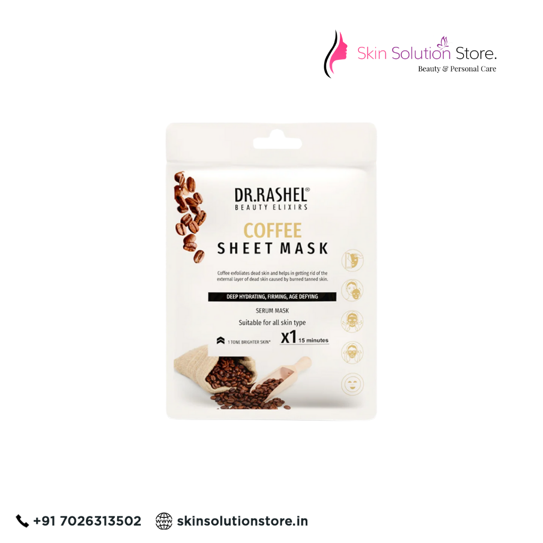 Dr. Rashel Coffee Sheet Mask with Serum – Pack of 2 | Energizing & Brightening