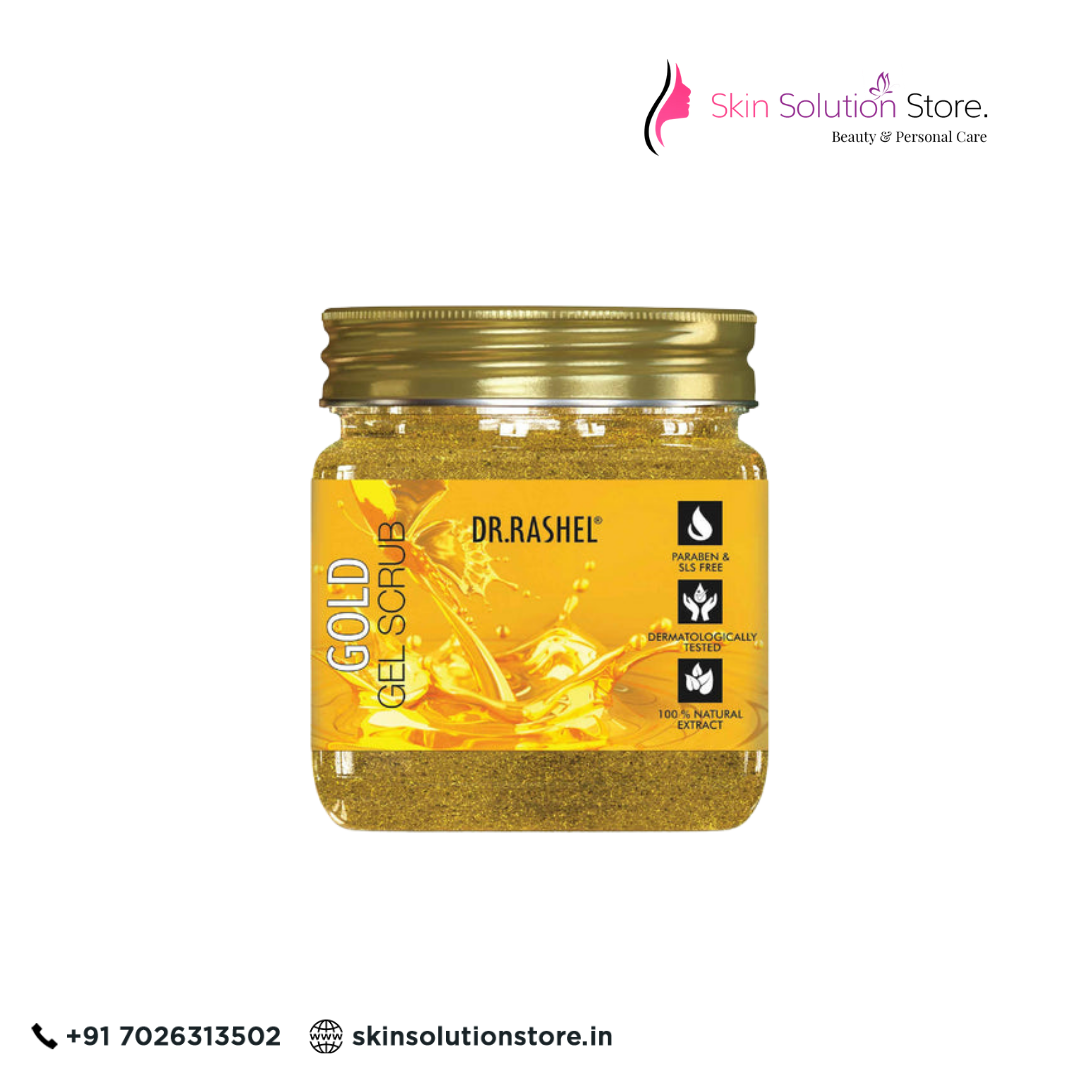Dr. Rashel Gold Face & Body Gel Scrub – 380ml | Brightening & Exfoliating Care