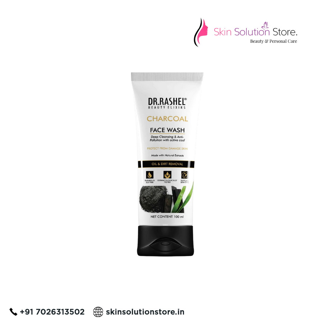 Dr. Rashel Charcoal Face Wash – 100ml | Deep Cleansing, Detox & Oil Control