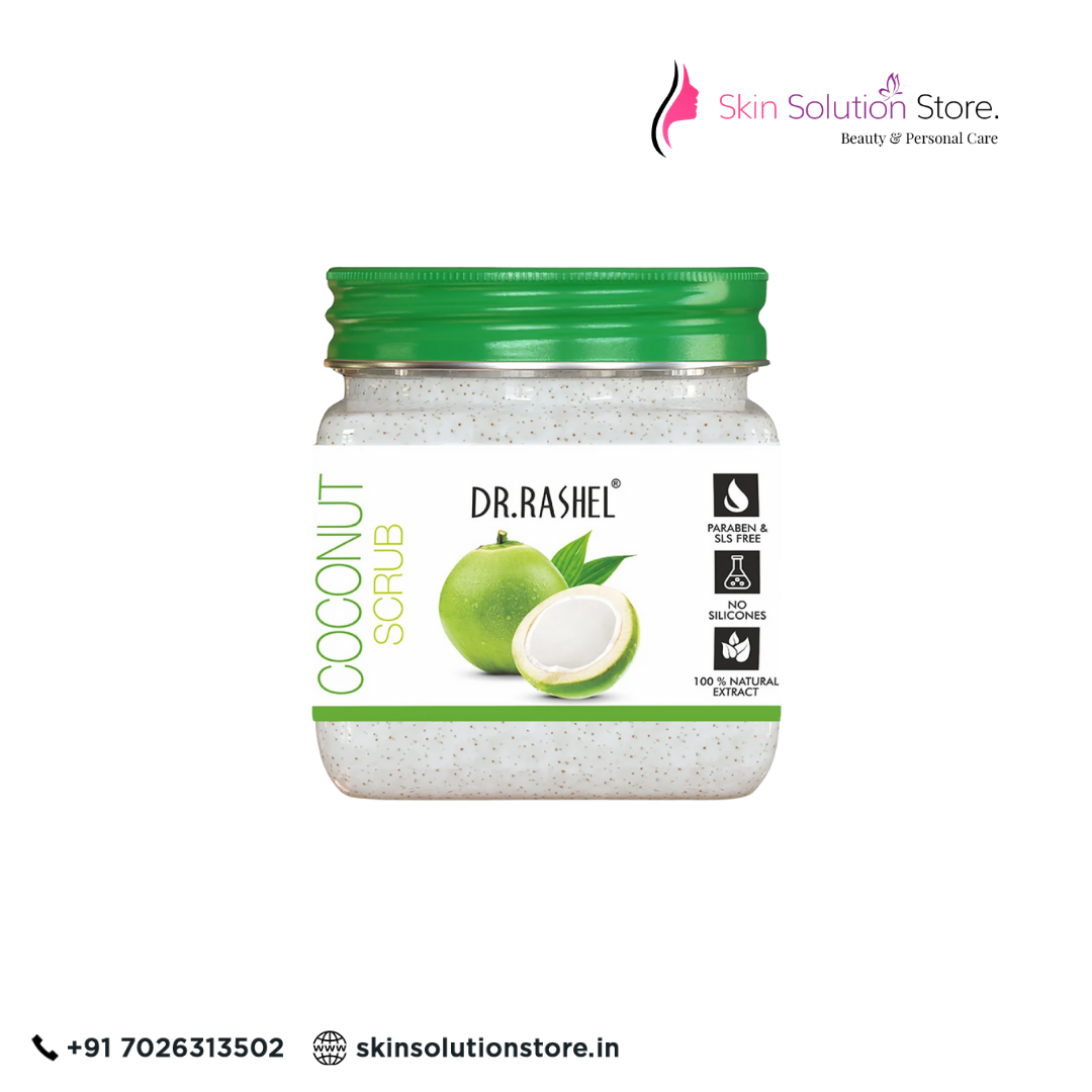 Dr. Rashel Tender Coconut Scrub – 380ml | Hydrating, Exfoliating & Glow Care