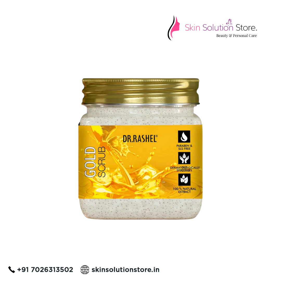Dr. Rashel Gold Scrub – 380ml | Exfoliating, Brightening & Anti-Aging Care