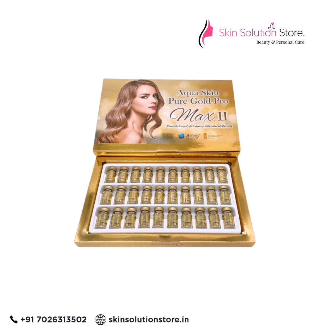 Aqua Skin Pure Gold Pro Max II Glutathione Skin Whitening Skin Whitening Glutathione Injection