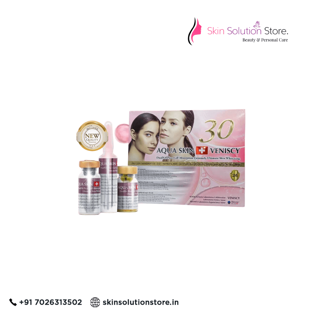 Aqua Skin Veniscy 30 Dualna Pico Cell Absorption Extremely Ultimate Skin Whitening Glutathione Injection