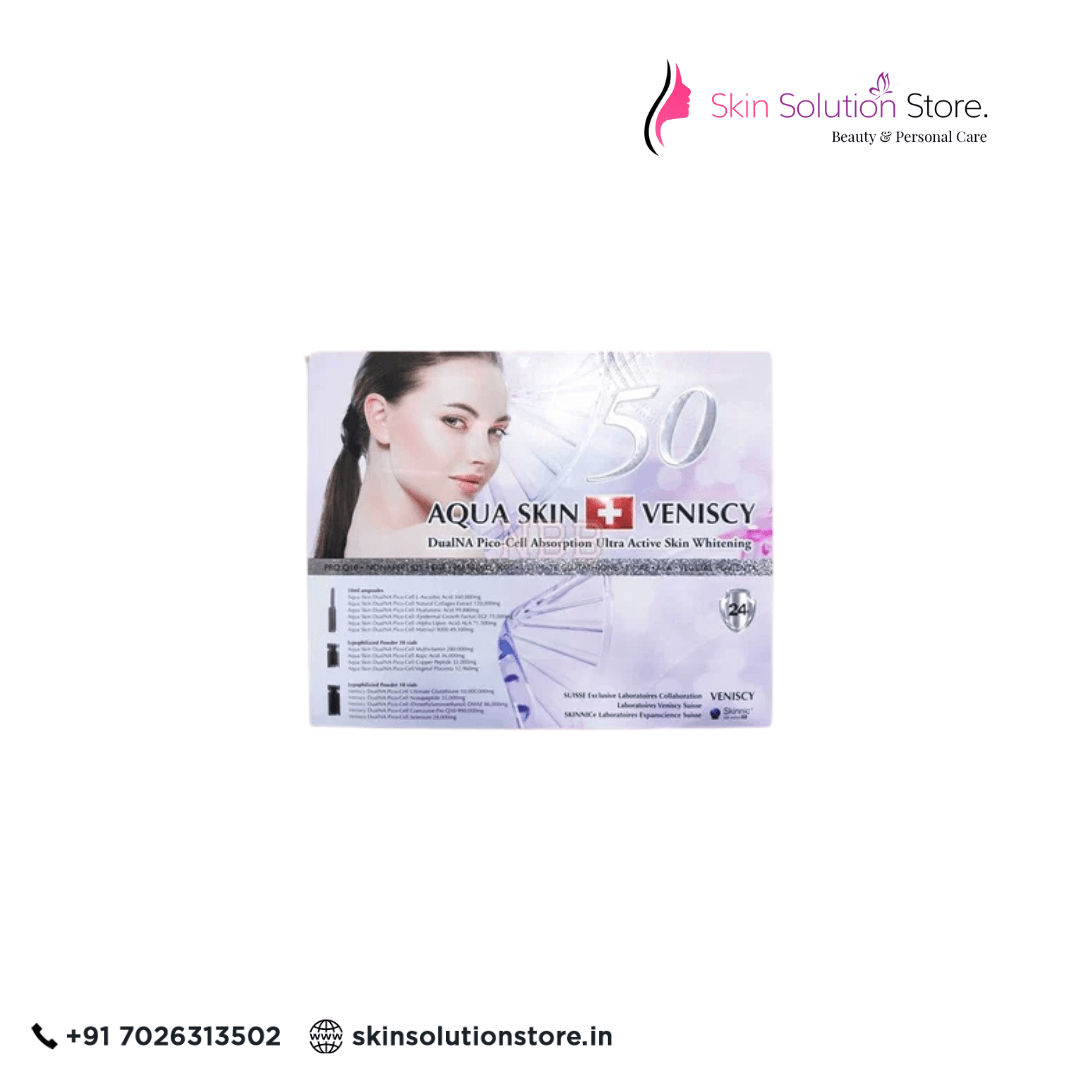Aqua Skin Veniscy 50 Dualna Pico Cell Skin Whitening Glutathione Injection