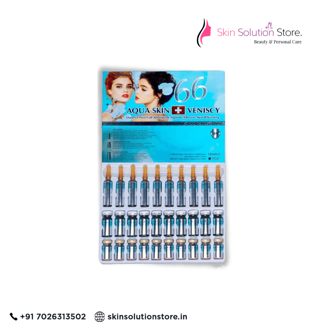 Aqua Skin Veniscy 66 Pico Cell Absorbtion Supreme Effective Skin Whitening Glutathione Injection