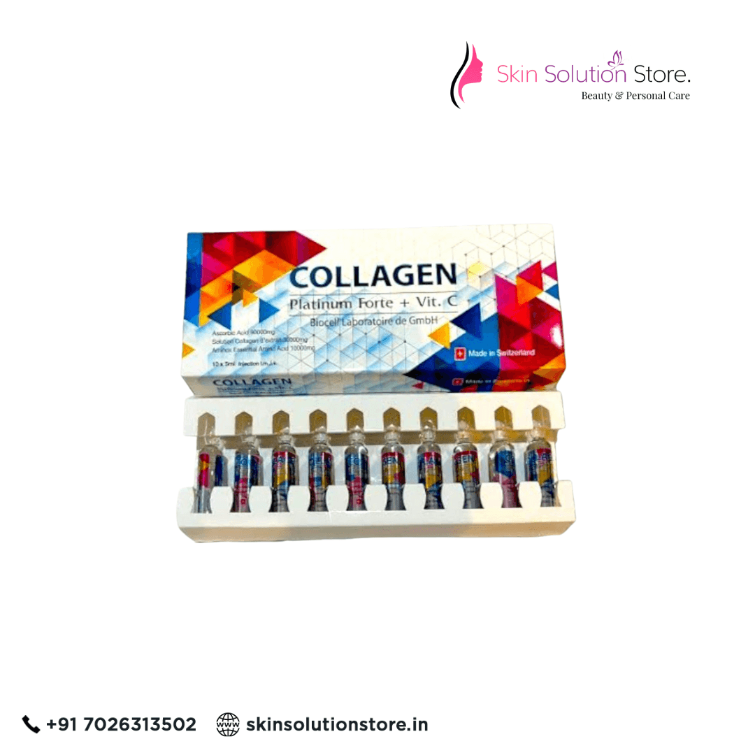 Biocell Collagen Platinum Forte Plus Collagen And Vitamin C Skin Whitening Glutathione Injection 90000mg