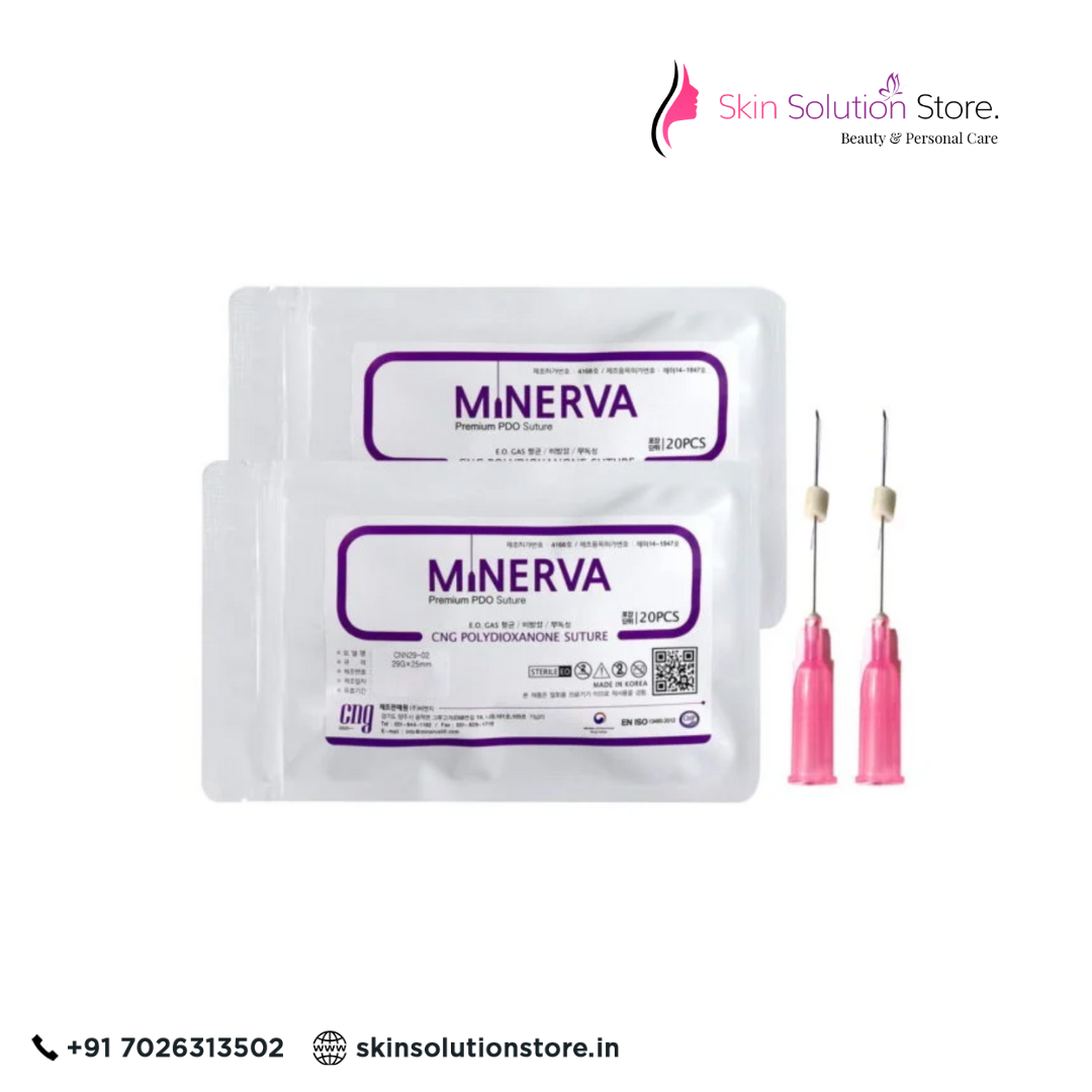 Minerva Face Lifting PDO COG Threads 21G × 100mm (10pcs) – Advanced Skin Lifting & Firming Treatment