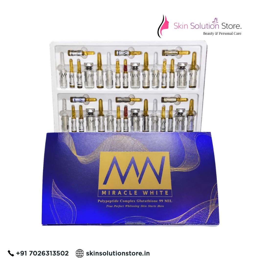 Miracle White 99000000mg Glutathione Skin Whitening Injection - 6 Session - Switzerland