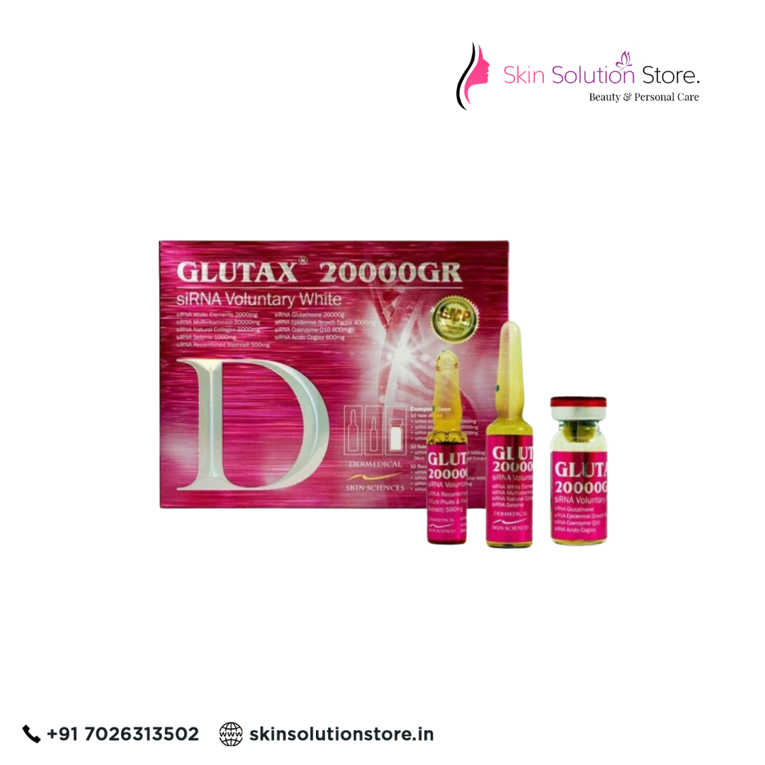GLUTAX 20000GR Sirna Voluntary White 10 Vials Skin... Skin Solution Store GLUTAX 20000GR Sirna Voluntary White 10 Vials Skin... Skin Solution Store
