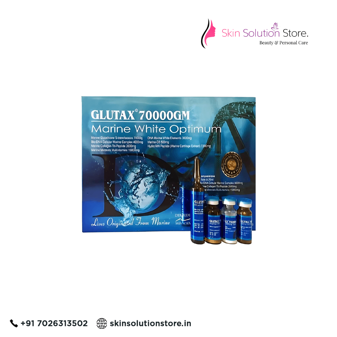 Glutax 70000gm Marine White Optimum Skin Whitening Skin Whitening Glutathione Injection 4 Session