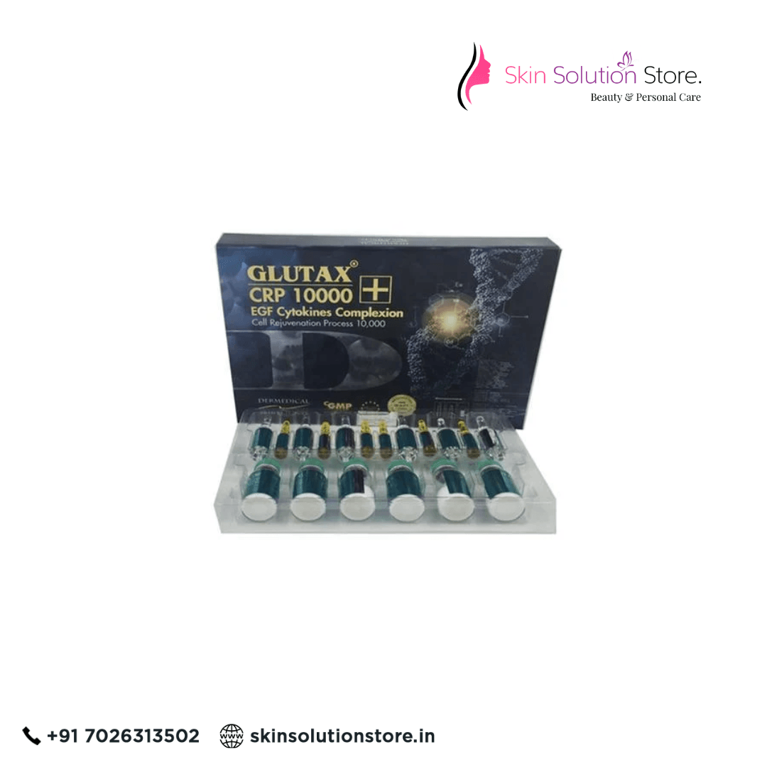 Glutax CRP 10000 EGF Cytokines Complexion Glutathione Skin Whitening Skin Whitening Glutathione Injection