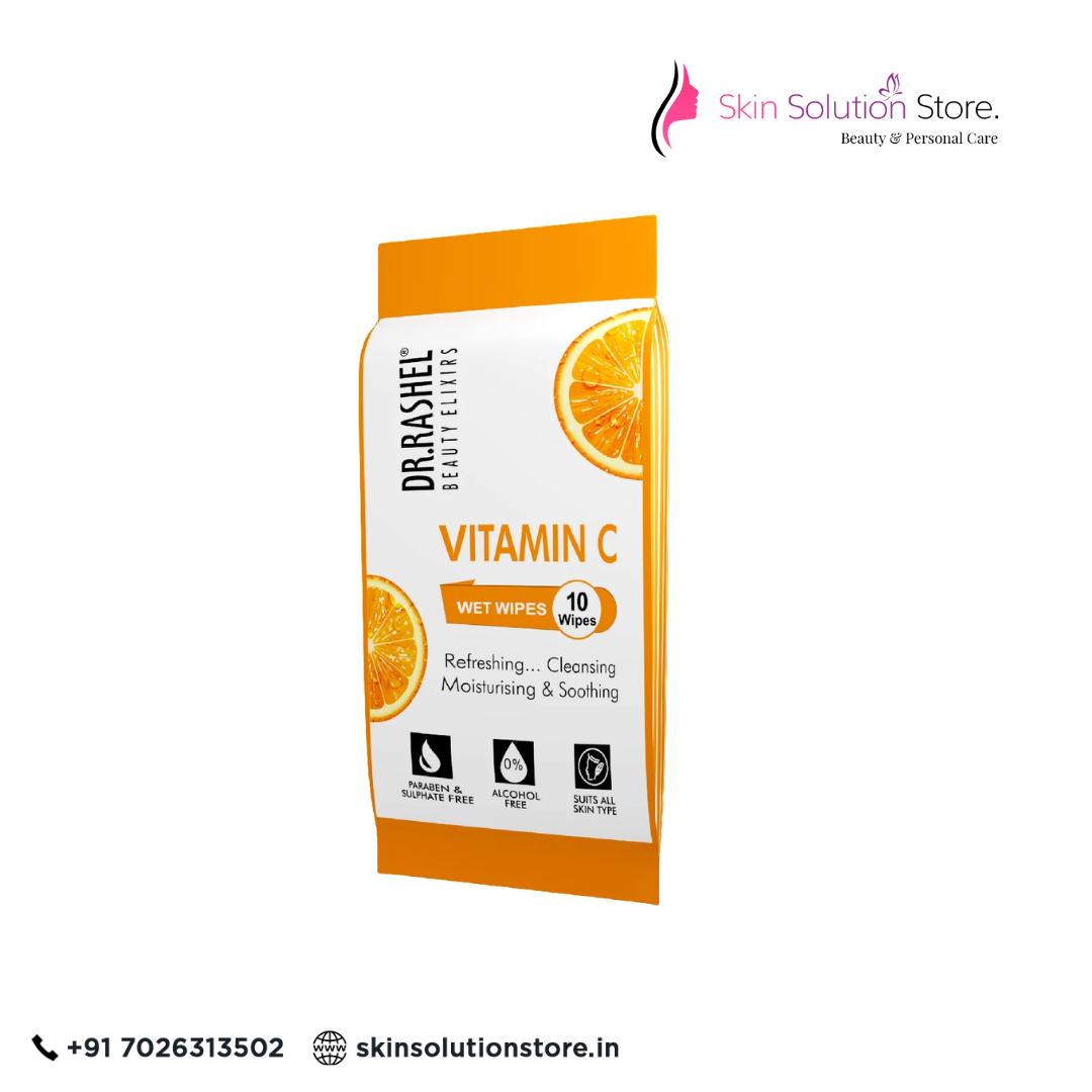 Dr. Rashel Vitamin C Wet Wipes – Pack of 2 | Brightening & Refreshing Care