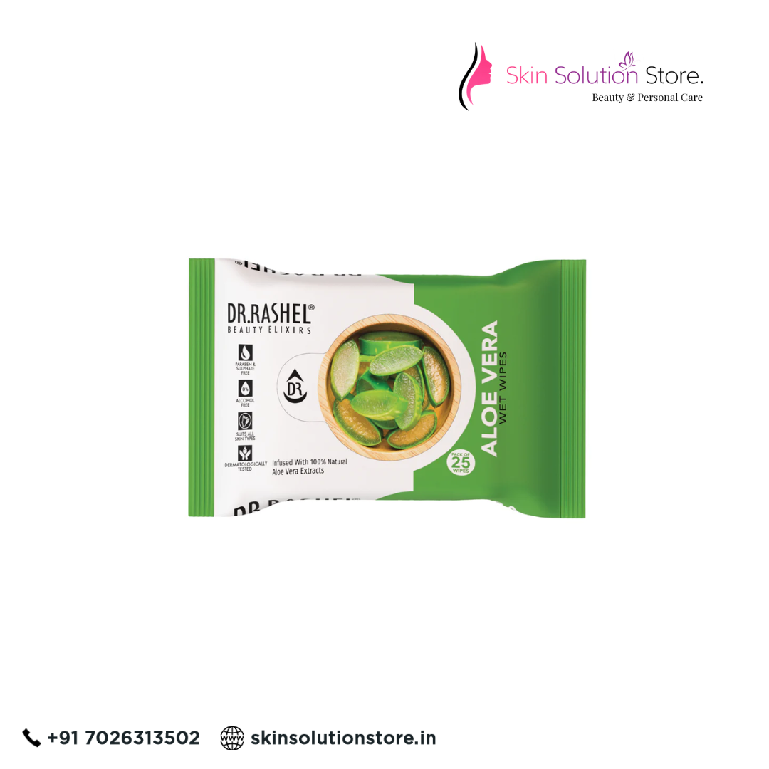 Dr. Rashel Aloe Vera Face Wet Wipes – Pack of 2 | Hydrating & Refreshing Care