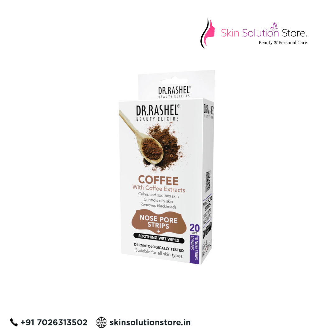 Dr. Rashel Coffee Nose Strips & Soothing Wet Wipes Combo – 20pcs | Blackhead Care
