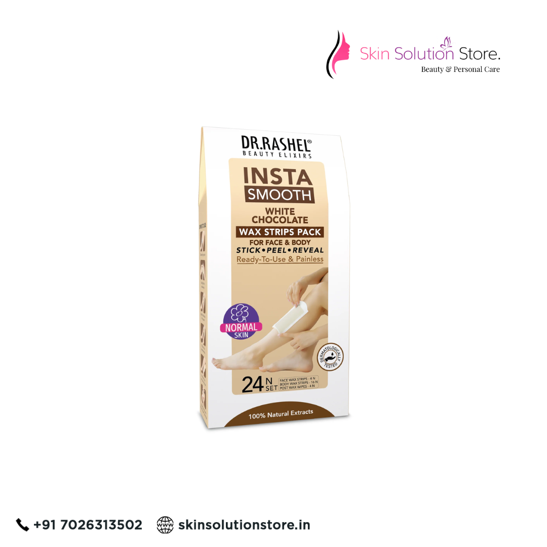 Dr. Rashel Insta Smooth White Chocolate Wax Strips – Face & Body Hair Removal Pack