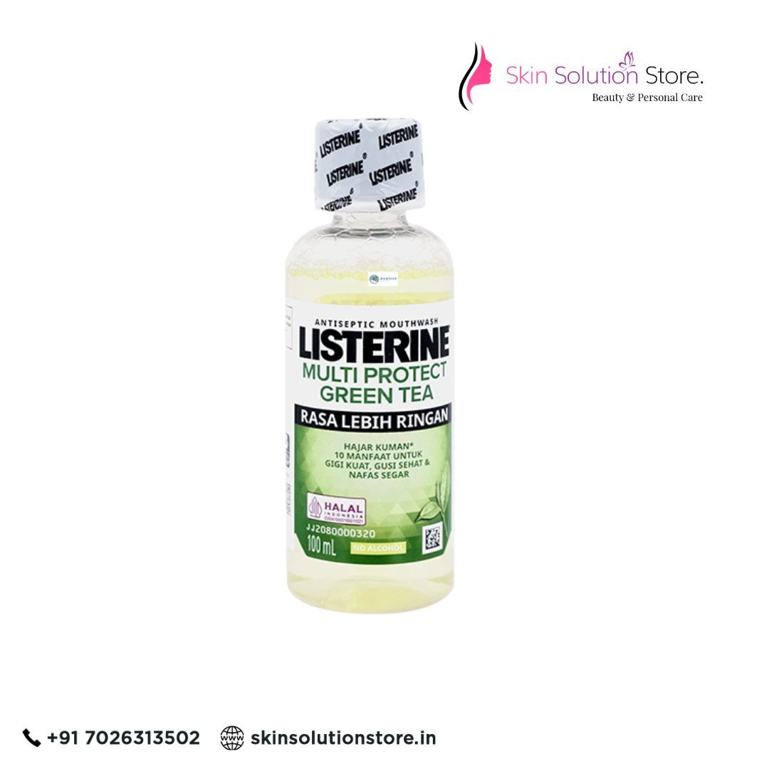 Listerine Multi Protect Green Tea Mouthwash | 100ml | Alcohol-Free, Gentle Protection & Fresh Breath