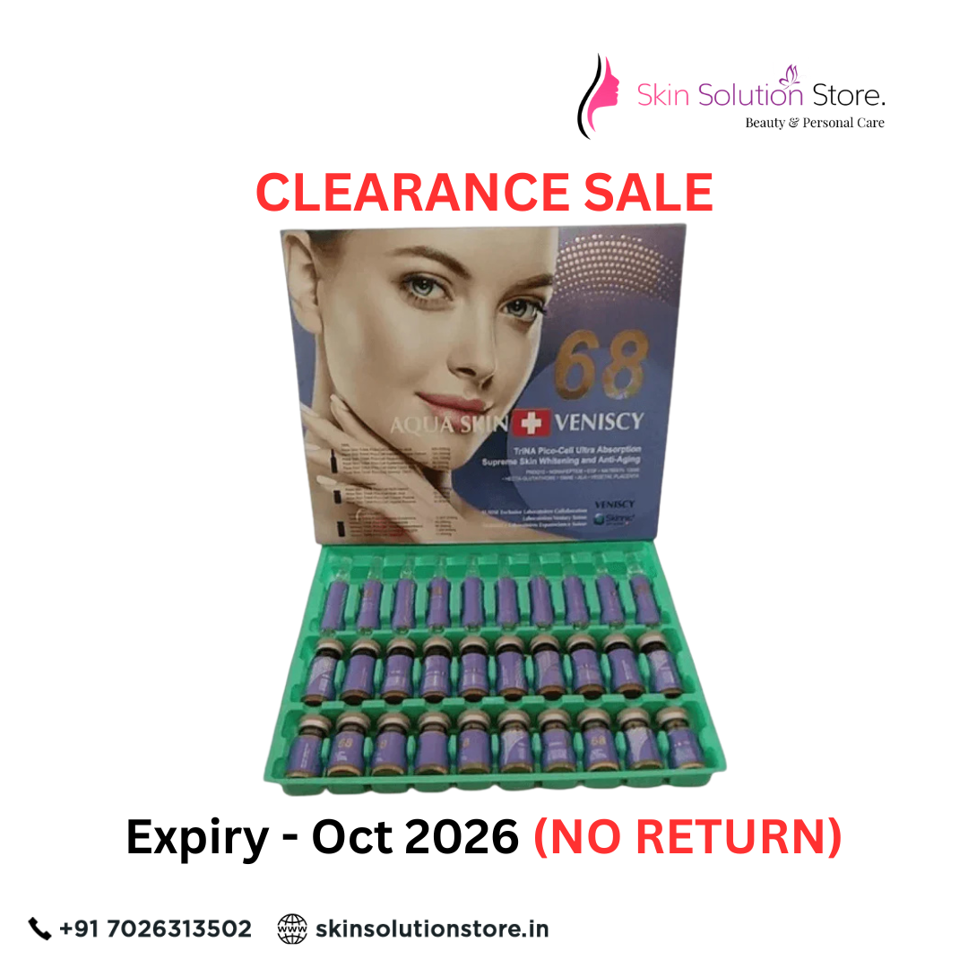 Aqua Skin Veniscy 68 Trina Pico Cell Glutathione Skin Whitening Skin Whitening Glutathione Injection Clearance Sale | Expiry: Oct 2026