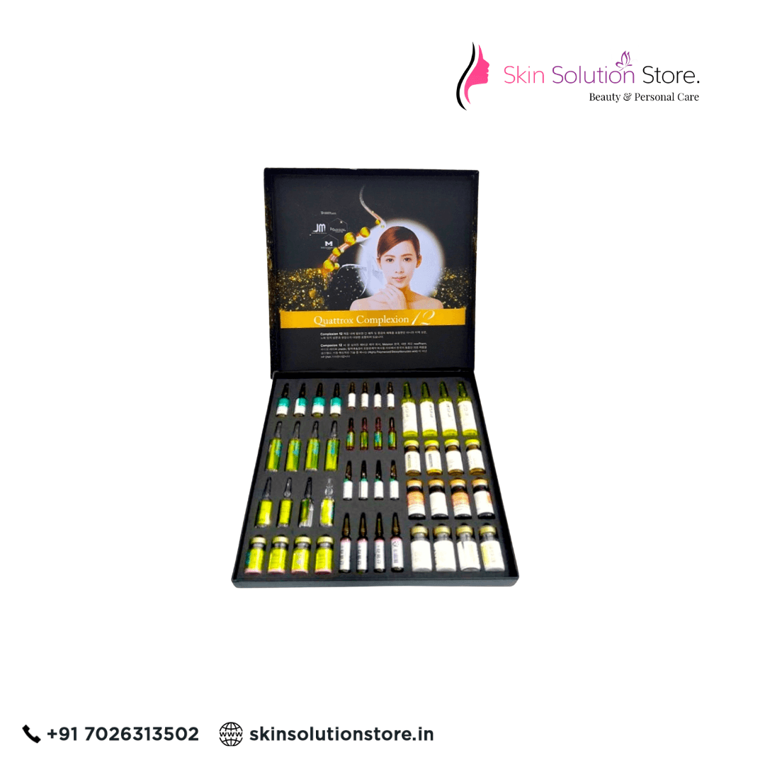 JM Quattrox Complexion 12 Glutathione Skin Whitening Skin Whitening Glutathione Injections - 4 Session -south Korea