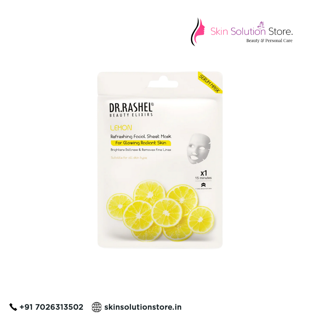 Dr. Rashel Lemon Sheet Mask with Serum – Pack of 2 | Brightening & Refreshing