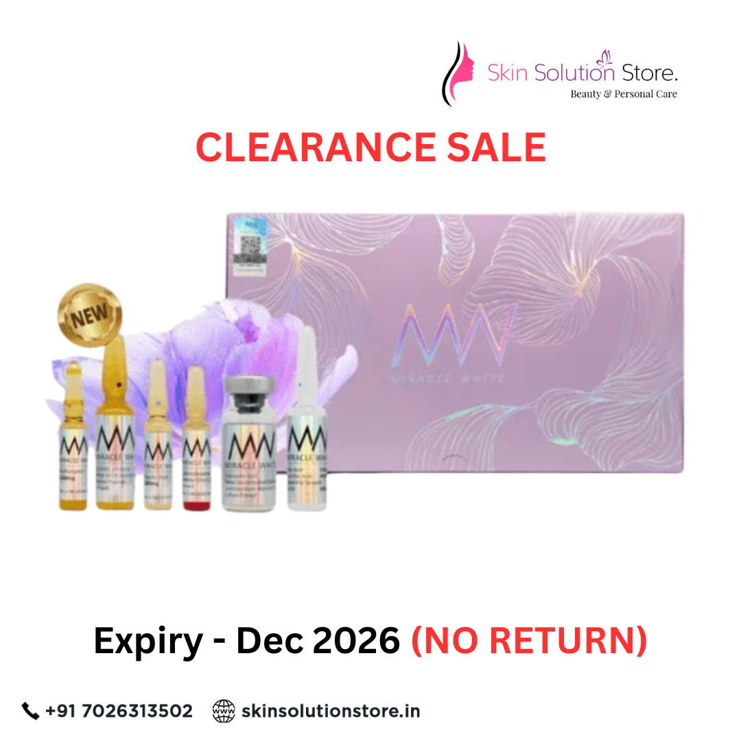 Miracle White 60000mg Glutathione Skin Whitening Skin Whitening Glutathione Injection With SLC24A5 Clearance Sale | Expiry: Dec 2026