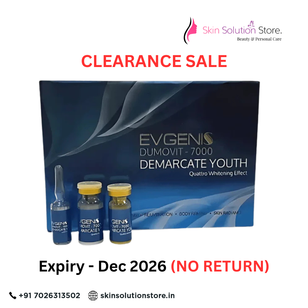 Evgenis Dumovit 7000 Demarcate 15000mg Youth Glutathione Skin Whitening Skin Whitening Glutathione Injection - 10 Session - Switzerland Clearance Sale | Expiry: Dec 2026