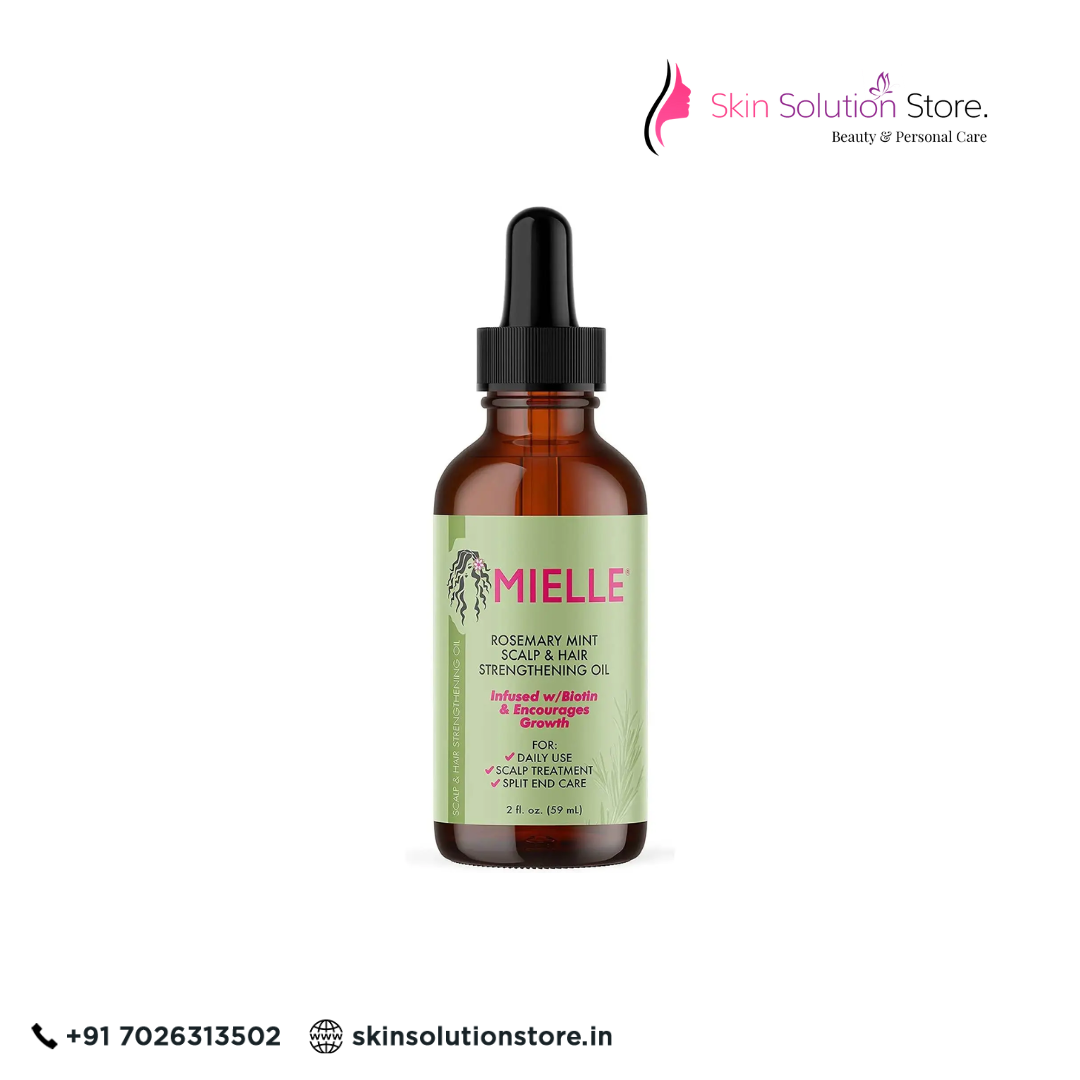 Mielle Rosemary Mint Scalp & Hair Strengthening Oil 59ml | Biotin-Infused Hair Growth & Repair Oil