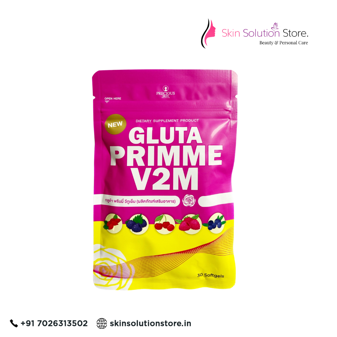 Gluta Prime V2M Softgels 30 Capsules | Advanced Skin Brightening Formula