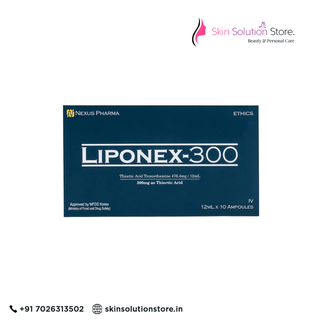 Nexus Pharma Liponex 300mg Thioctic Acid Glutathione Skin Whitening Skin Whitening Glutathione Injection - 10 Session - South Korea