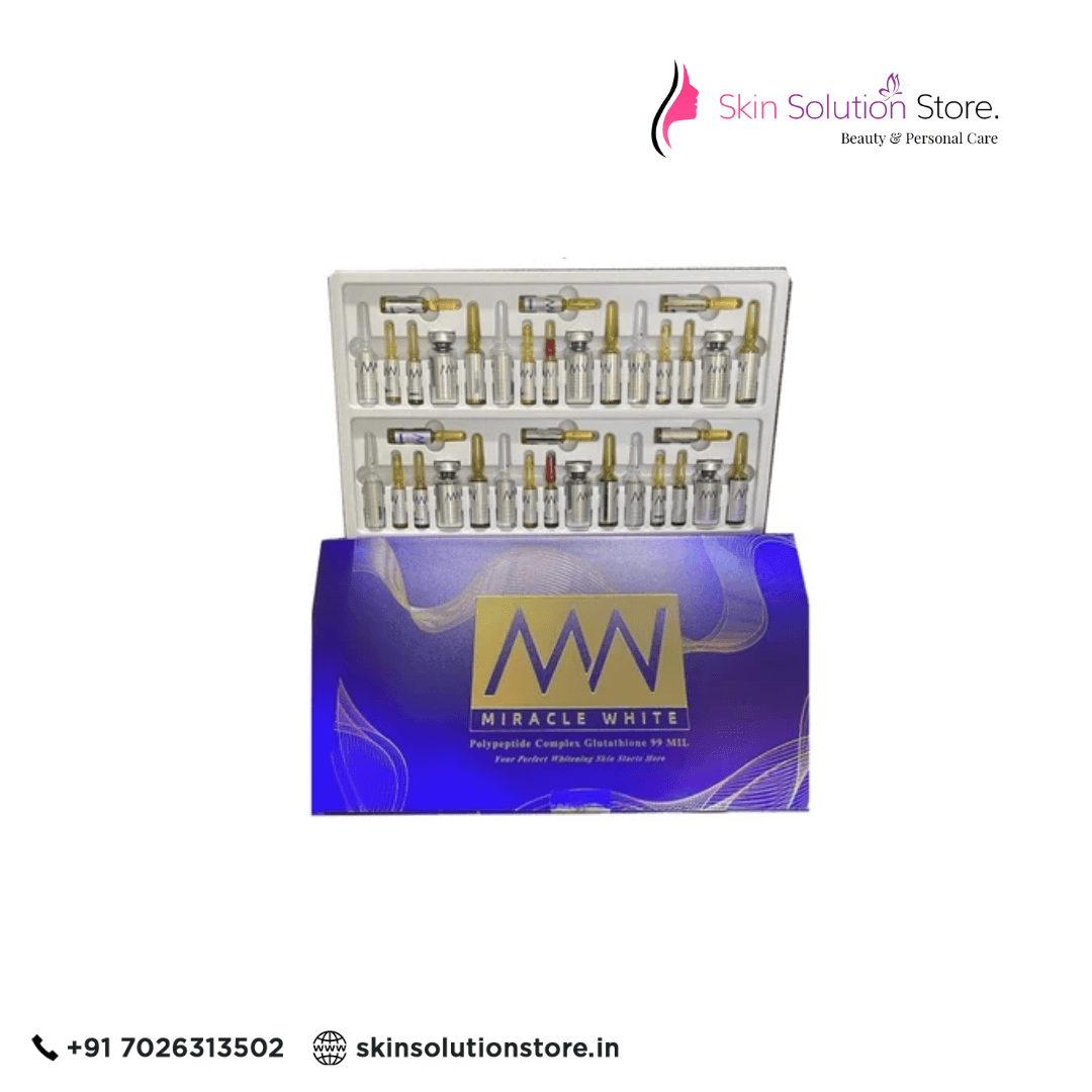 Miracle White 99000000mg Glutathione Skin Whitening Skin Whitening Glutathione Injection - 6 Session - Switzerland