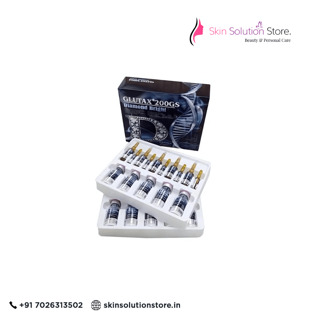 Glutax 200gs Diamond Bright Super Glutathione Skin Whitening Skin Whitening Glutathione Injection - 10 Session - Italy