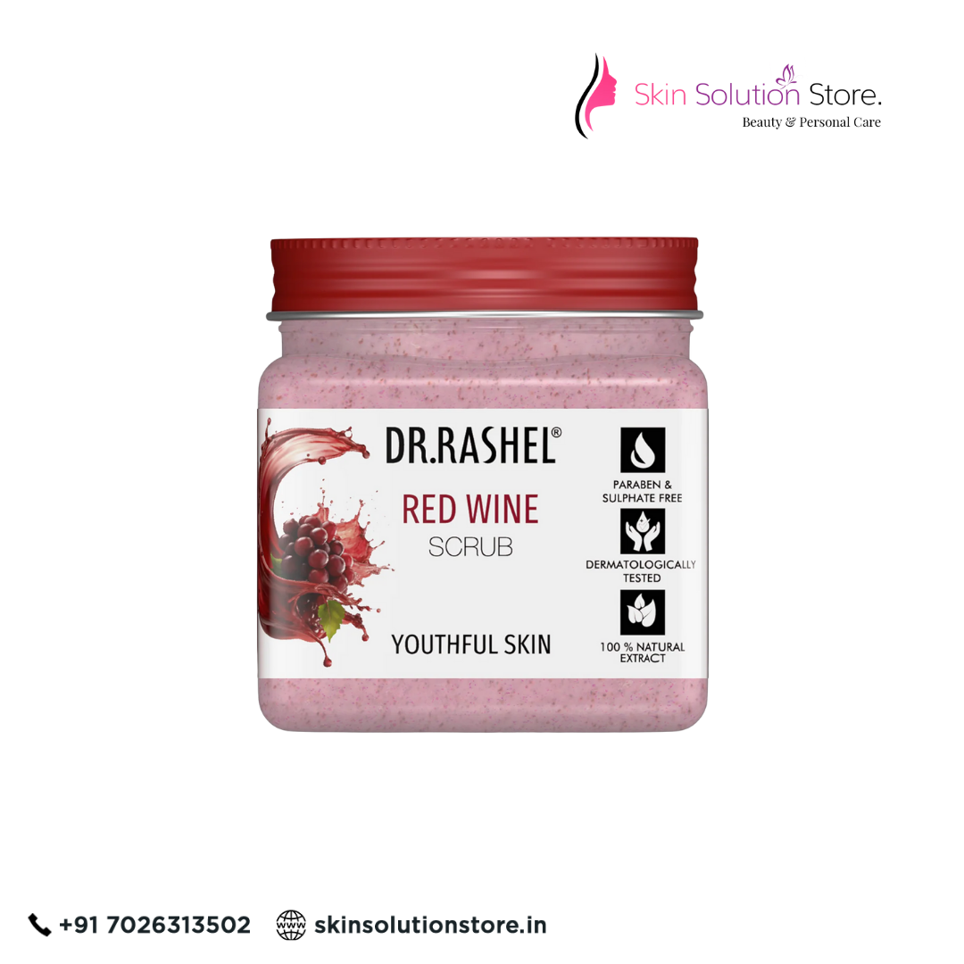Dr. Rashel Red Wine Scrub for Face & Body | Exfoliating, Brightening & Glow