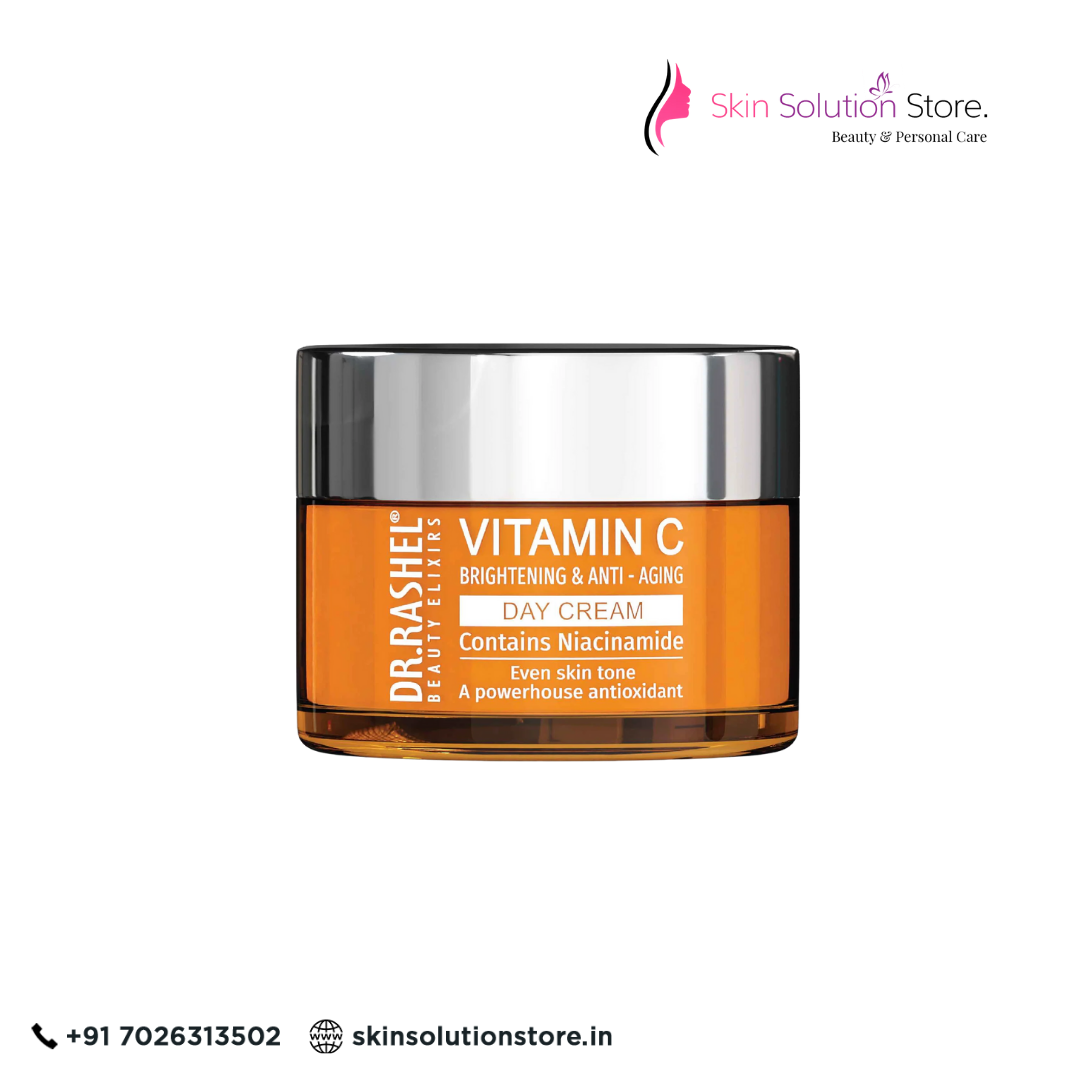 Dr. Rashel Vitamin C Day Cream – 50gm | Brightening, Hydrating & UV Care