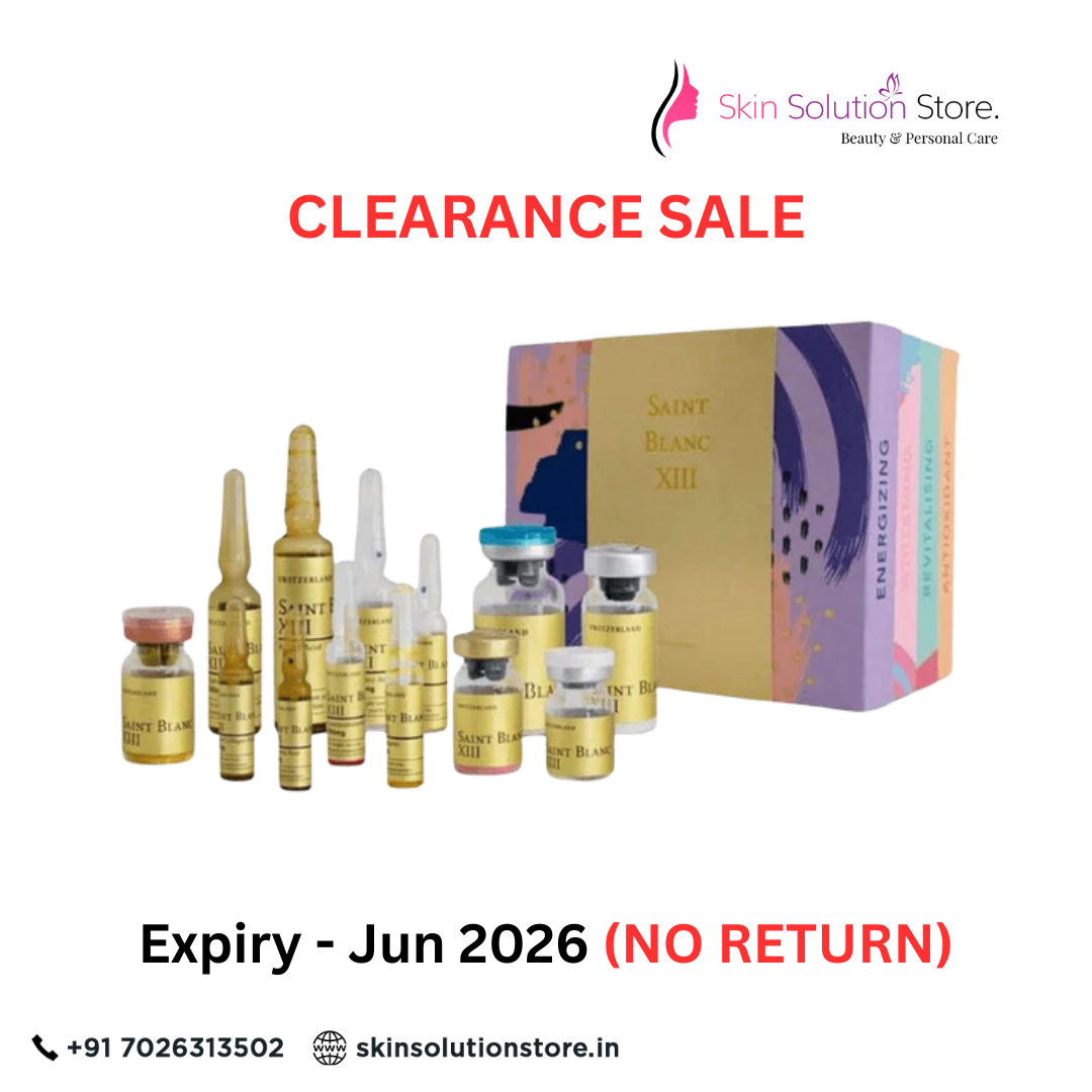 Saint Blanc XIII 90,000 Mg Glutathione Skin Whitening Skin Whitening Glutathione Injection - 4 Session - Switzerland Clearance Sale | Expiry: Jun 2026