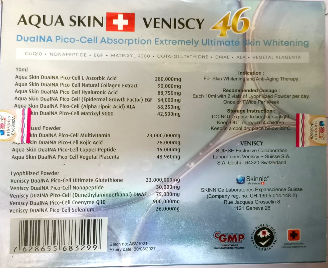 Aqua Skin Veniscy 46 Dualna Pico-cell Absorbtion... Skin Solution Store Aqua Skin Veniscy 46 Dualna Pico-cell Absorbtion... Skin Solution Store