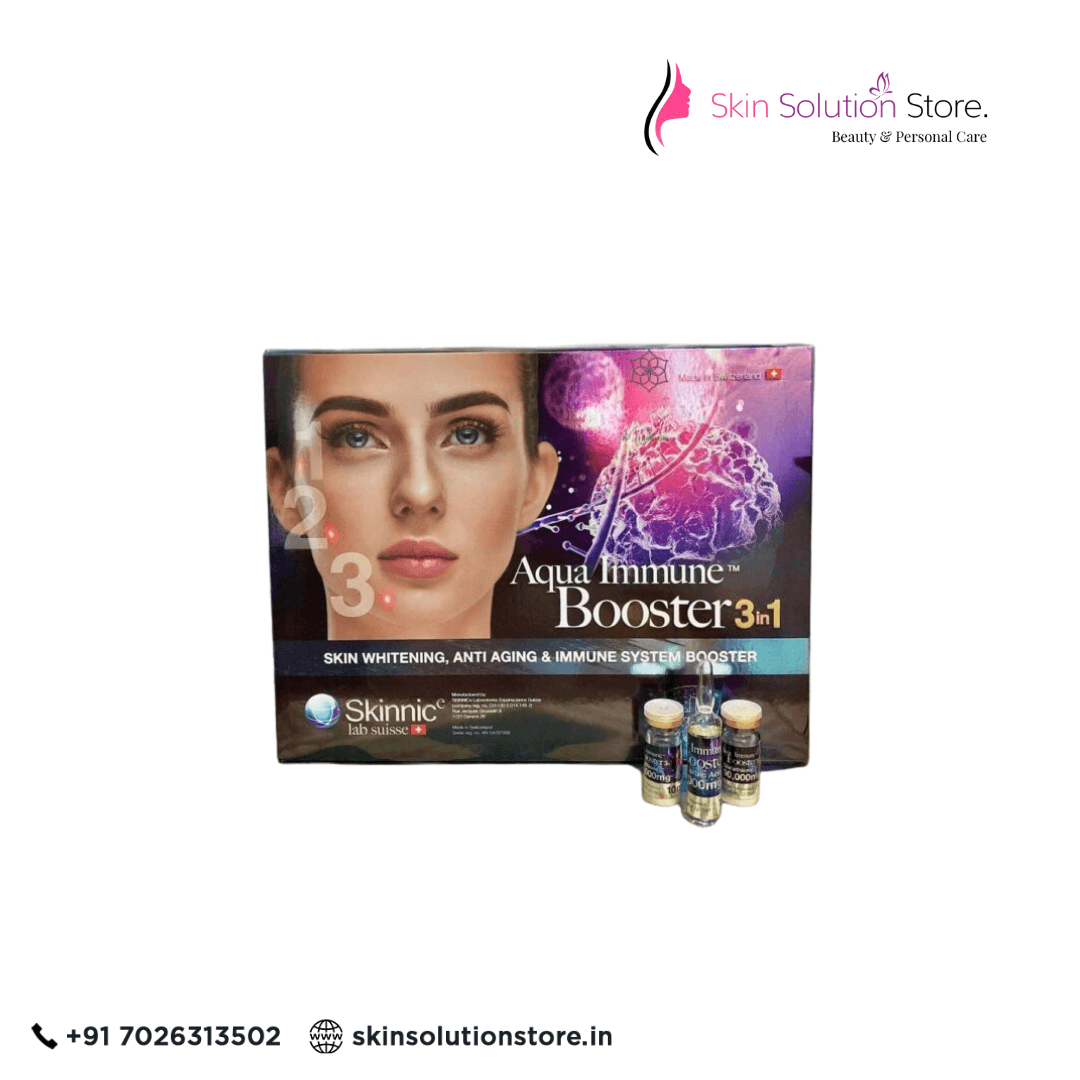 Aqua Immune Booster 3 In 1 Glutathione Skin Whitening Skin Whitening Glutathione Injection - 10 Session - Switzerland