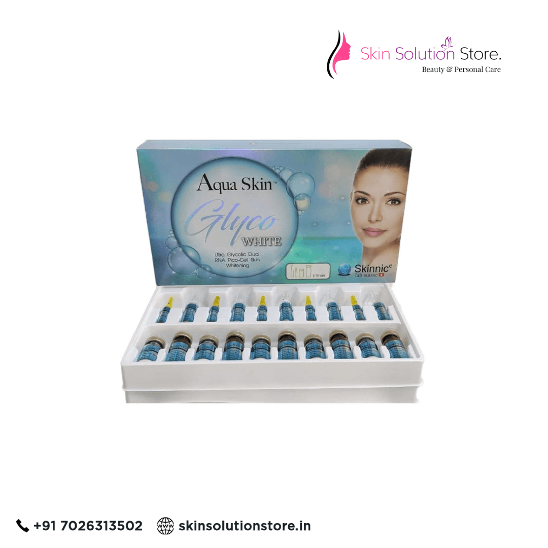 Aqua Skin Glyco White Glutathione Skin Whitening Skin Whitening Glutathione Injection - 10 Session - Switzerland