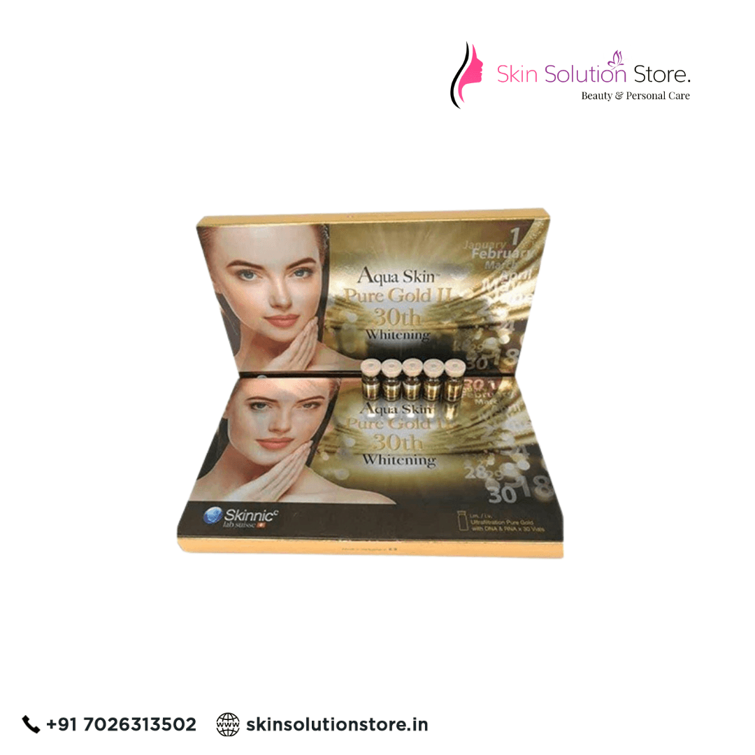 Aqua Skin Pure Gold II 30th Skin Whitening Glutathione Injection