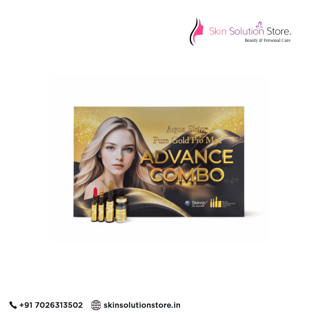 Aqua Skin Pure Gold Pro Max Advance Combo Glutathione Skin Whitening Skin Whitening Glutathione Injection - 10 Session - Switzerland