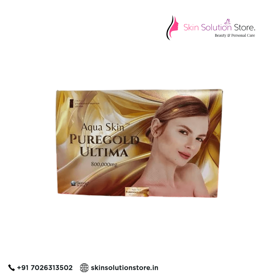 Aqua Skin Puregold Ultima 800000mg Glutathione Skin Whitening Skin Whitening Glutathione Injection -30 Session - Switzerland