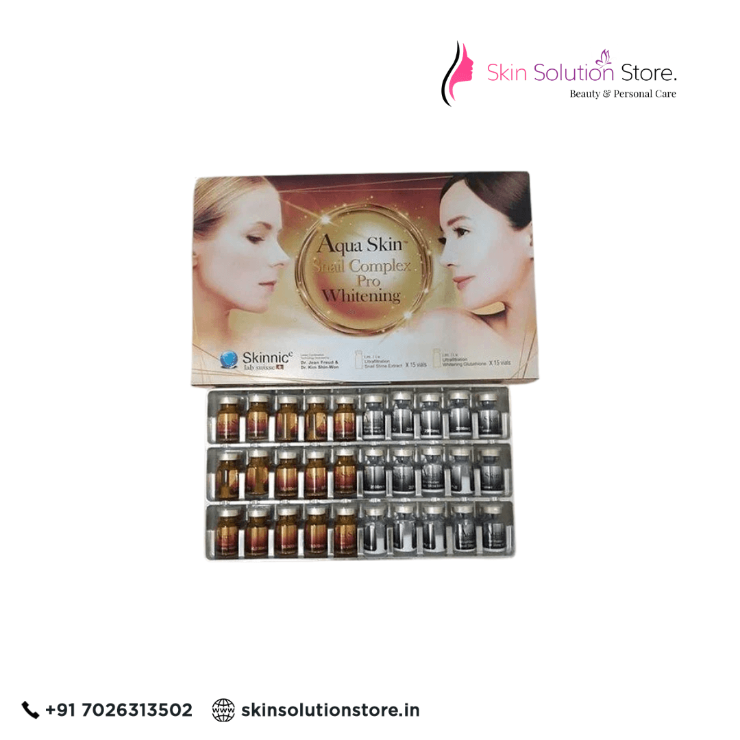 Aqua Skin Snail Complex Pro Whitening Skin Whitening Glutathione Injection