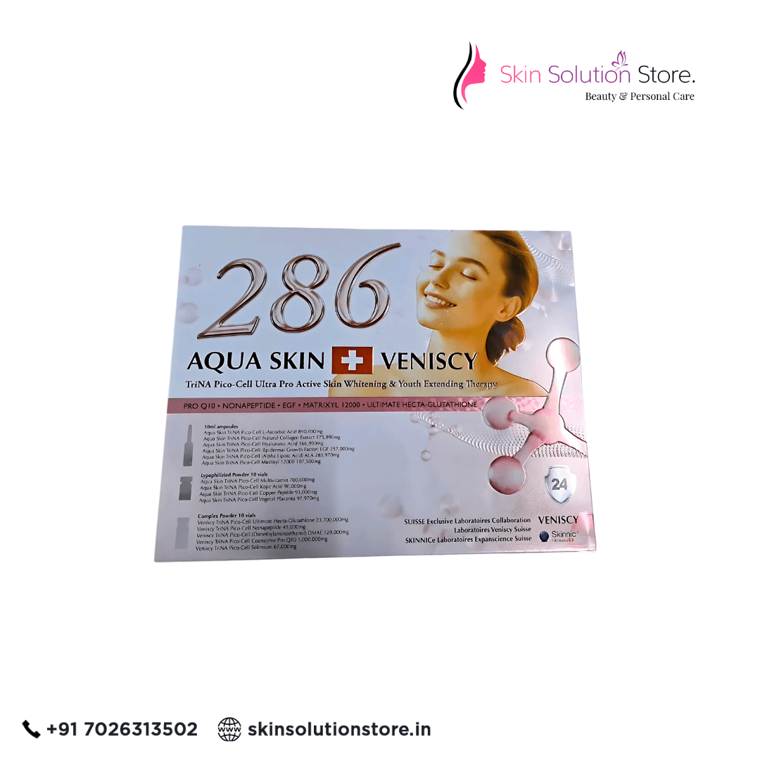 Aqua Skin Veniscy 286 Trina Pico Cell Glutathione Skin Whitening Skin Whitening Glutathione Injection - 10 Session - Switzerland
