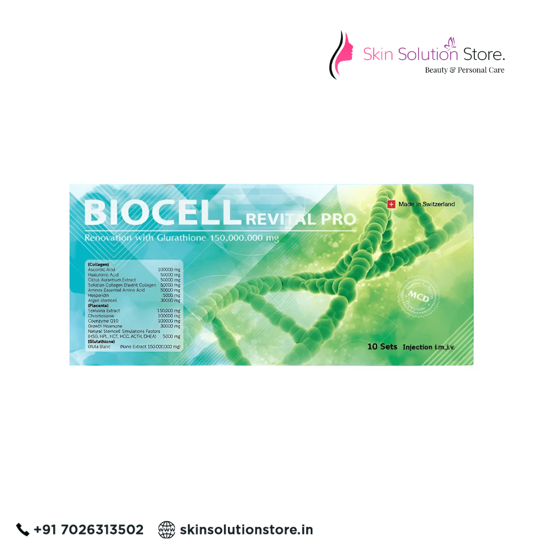 Biocell Revital Pro Renovation 150,000,000 Mg Glutathione Skin Whitening Skin Whitening Glutathione Injection - 10 Session - Switzerland