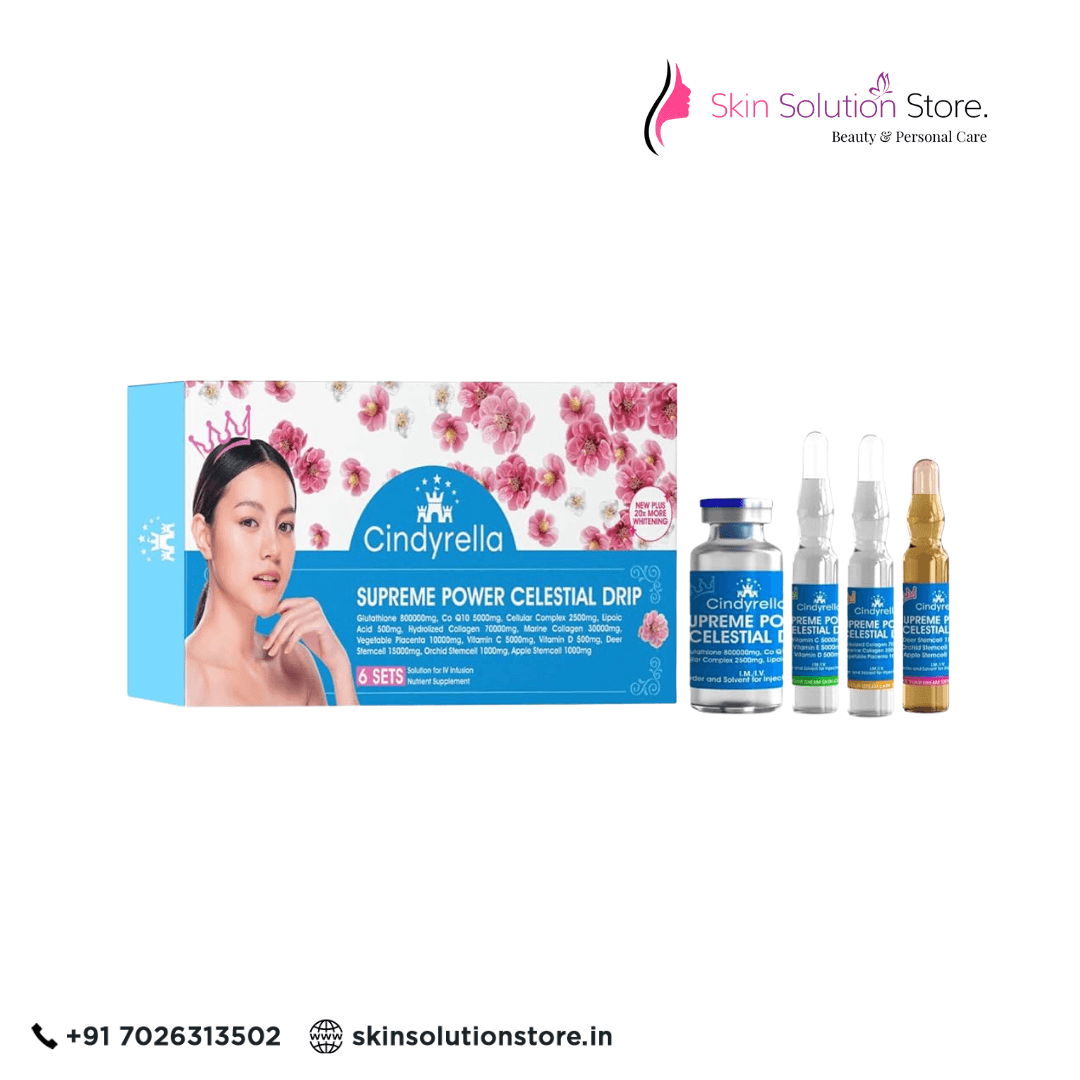 Cindyrella Supreme Drip Glutathione Skin Whitening Skin Whitening Glutathione Injection - 6 Session - South Korea