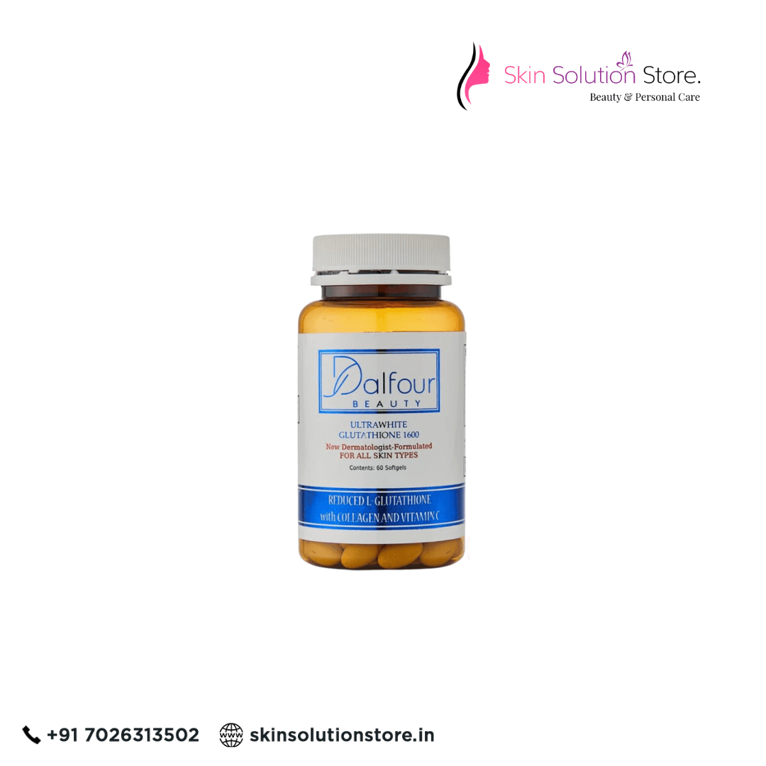 Dalfour Beauty Ultrawhite Glutathione With Collagen & Vitamin C 2400mg Skin Whitening Capsules