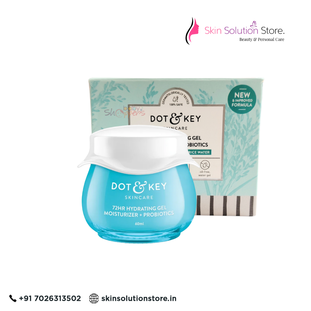 Dot & Key 72hr Hydrating Gel Moisturizer + Probiotics With Hyaluronic Acid, Kombucha & Rice Water 60ml