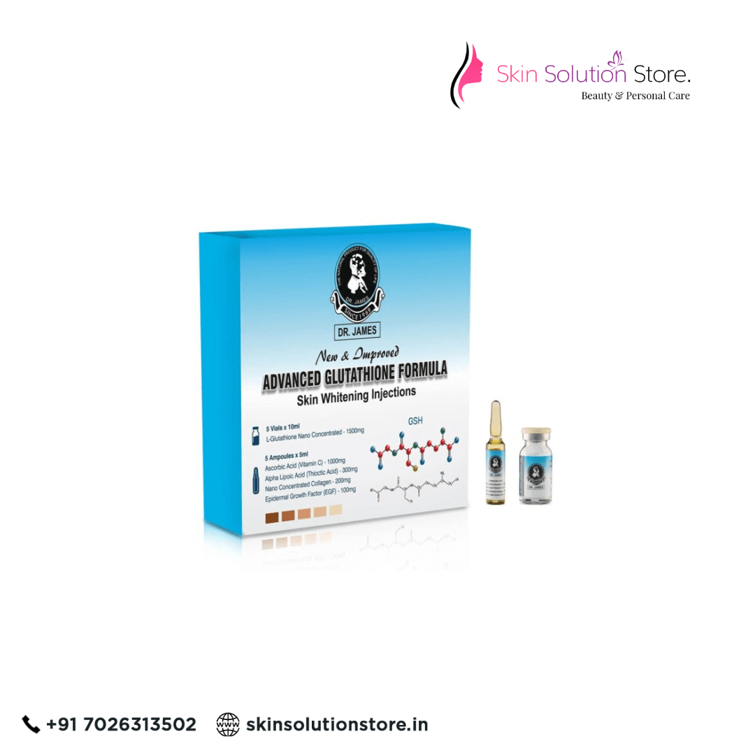 Dr James Glutathione 1500mg Skin Whitening Skin Whitening Glutathione Injection 5 Session