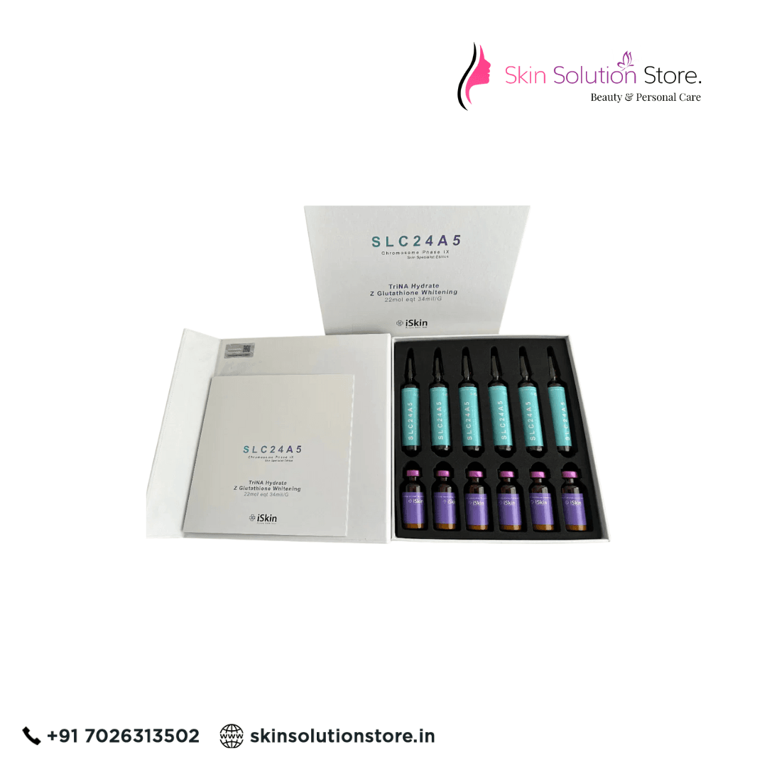 Iskin SLC24A5 Chromosome Phase IX Glutathione Skin Whitening Skin Whitening Glutathione Injection - 6 Session - Switzerland